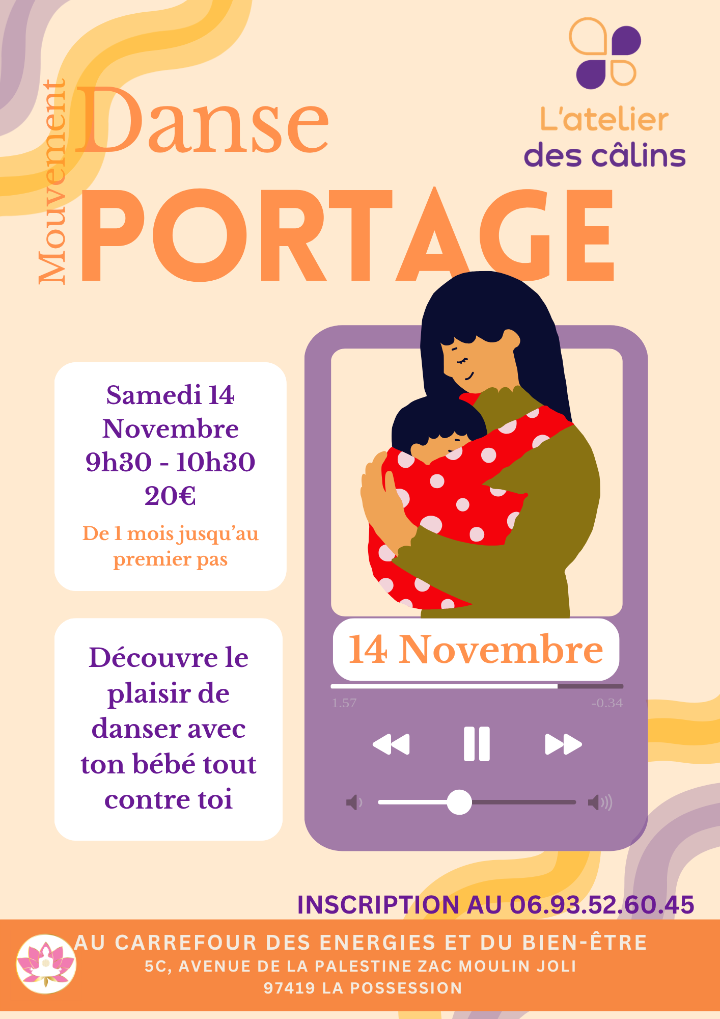Affiche Mouvement Danse Portage - 14 novembre