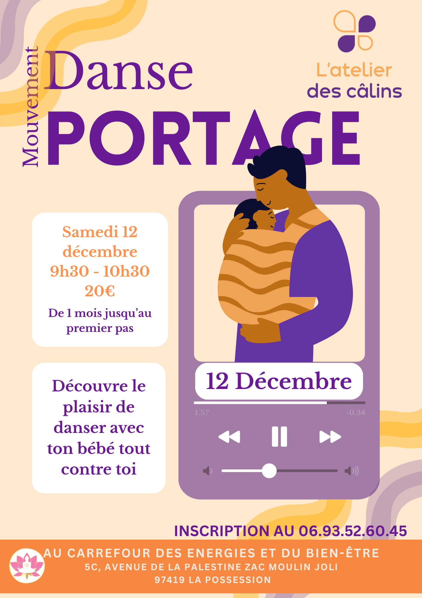 Affiche Mouvement Danse Portage - 12 décembre